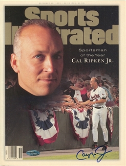 Cal Ripken Signed 1995 Sports Illustrated Magazine: Sportsman of the Year - Cal Ripken Jr (Steiner)